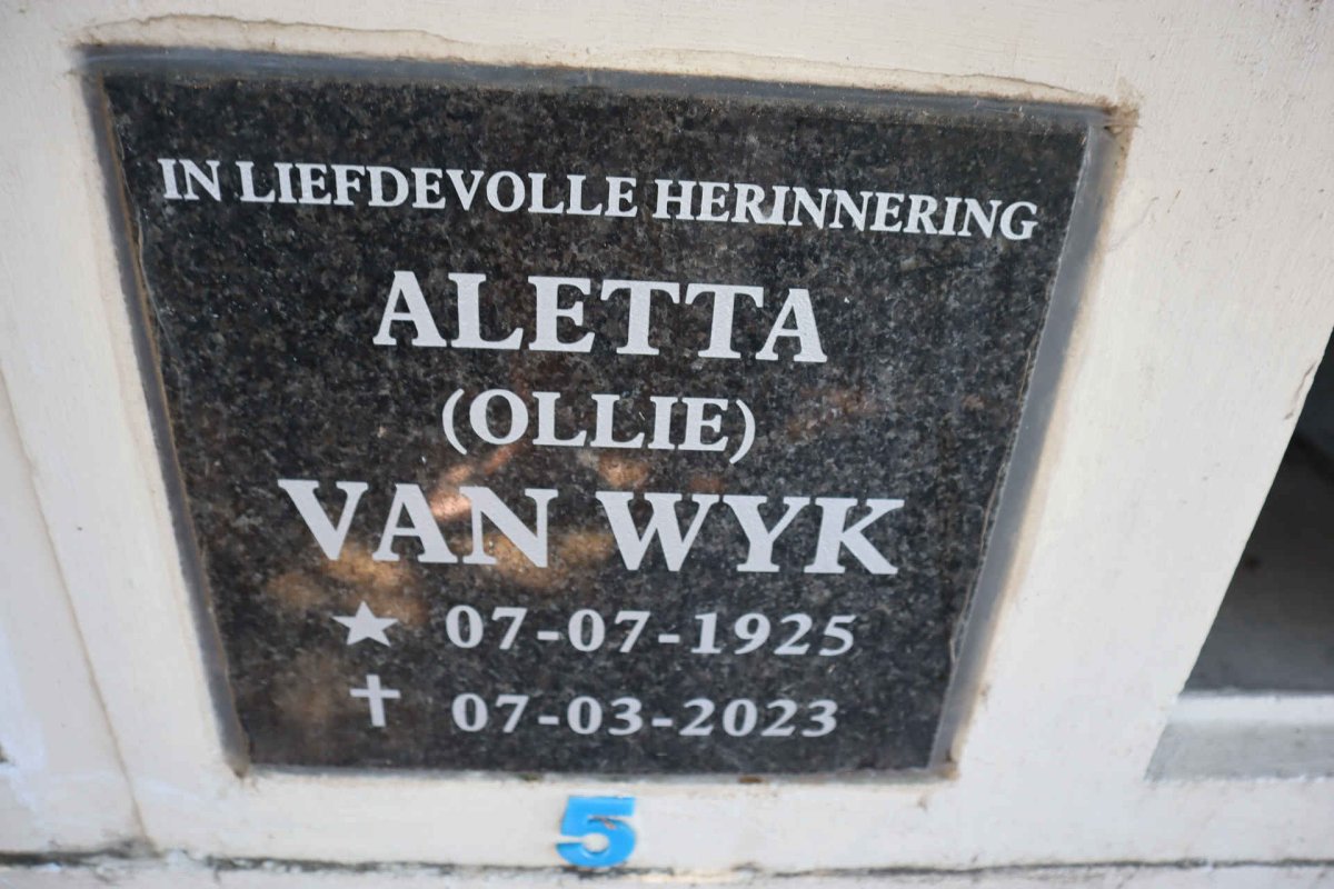 WYK Aletta, van 1925-2023