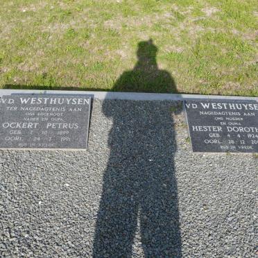 WESTHUIZEN Ockert Petrus, van der 1899-1991 &amp; Hester Dorothea 1924-2000