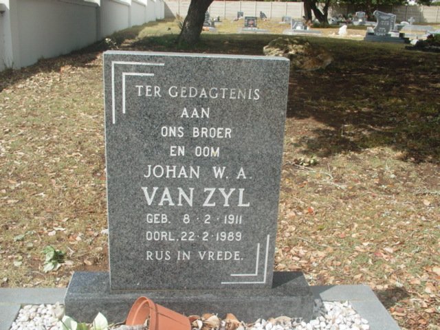 ZYL Johan W.A., van 1911-1989