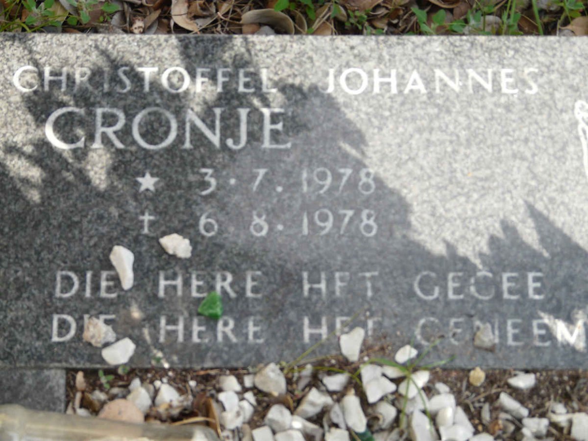 CRONJE Christoffel Johannes 1978-1978