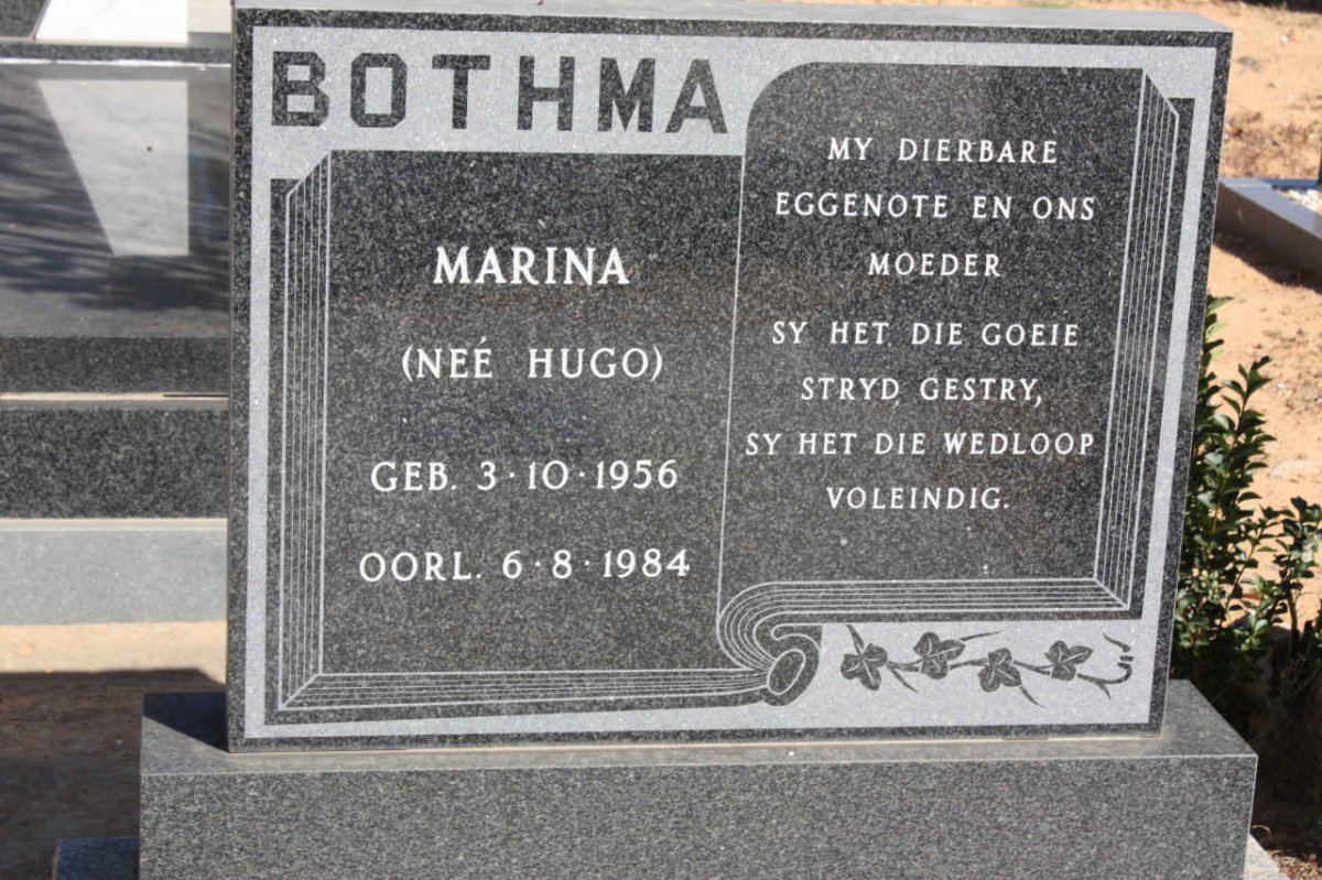 BOTHMA  Marina nee HUGO 1956-1984