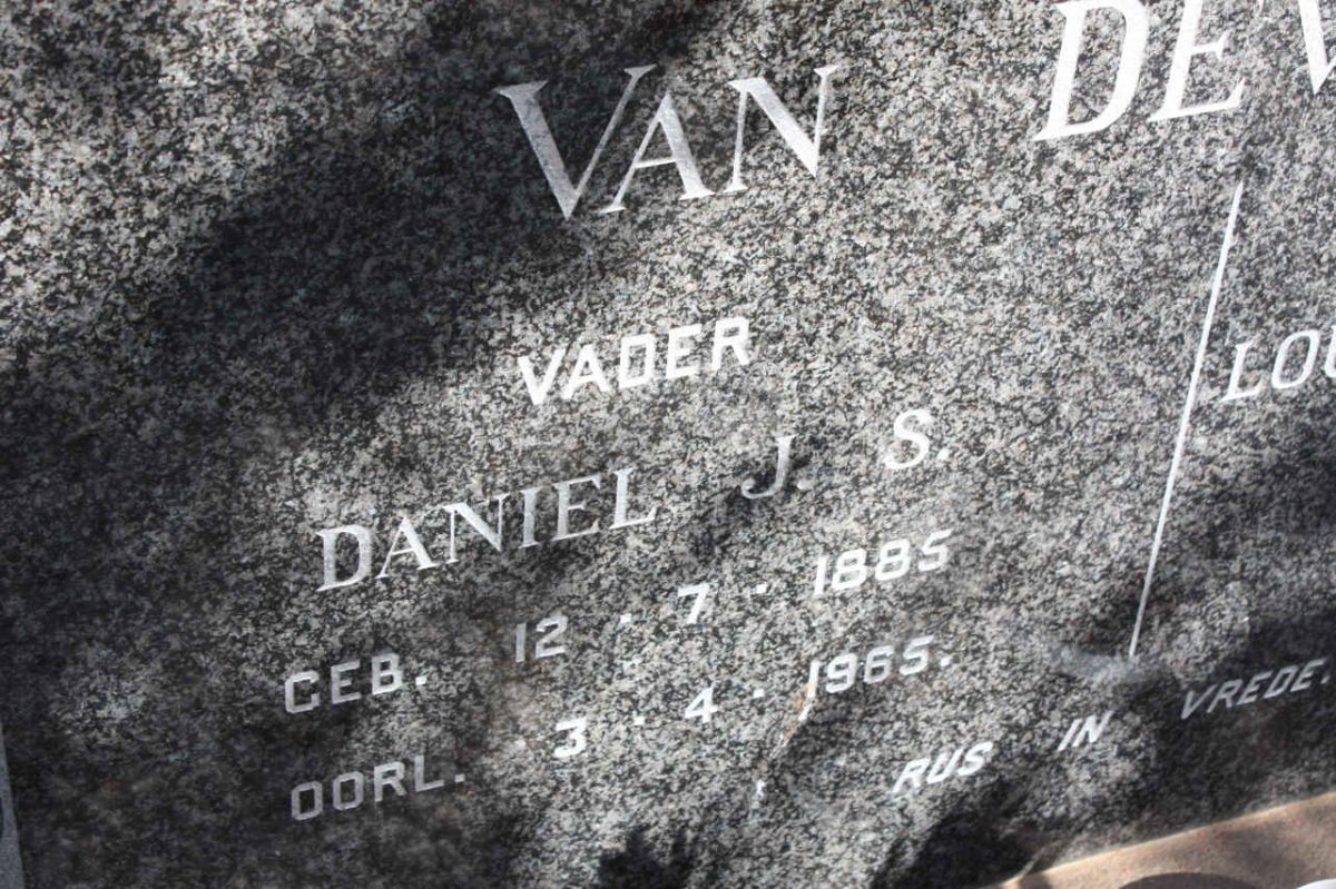 DEVENTER Daniel J.S., van 1885-1965