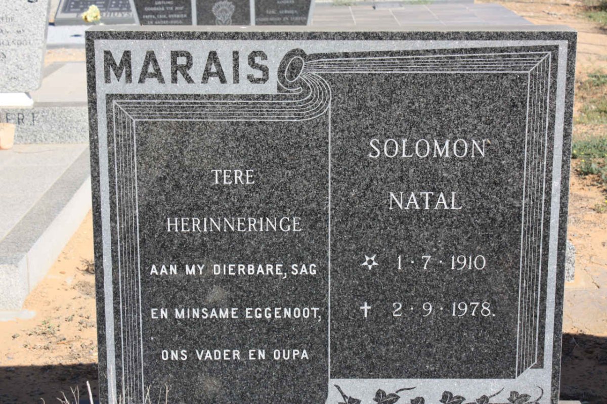 MARAIS Solomon Natal 1910-1978