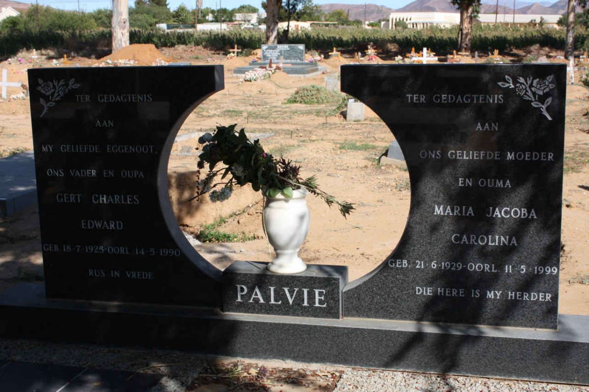 PALVIE Gert Charles Edward 1925-1990 &amp; Maria Jacoba Carolina 1929-1999