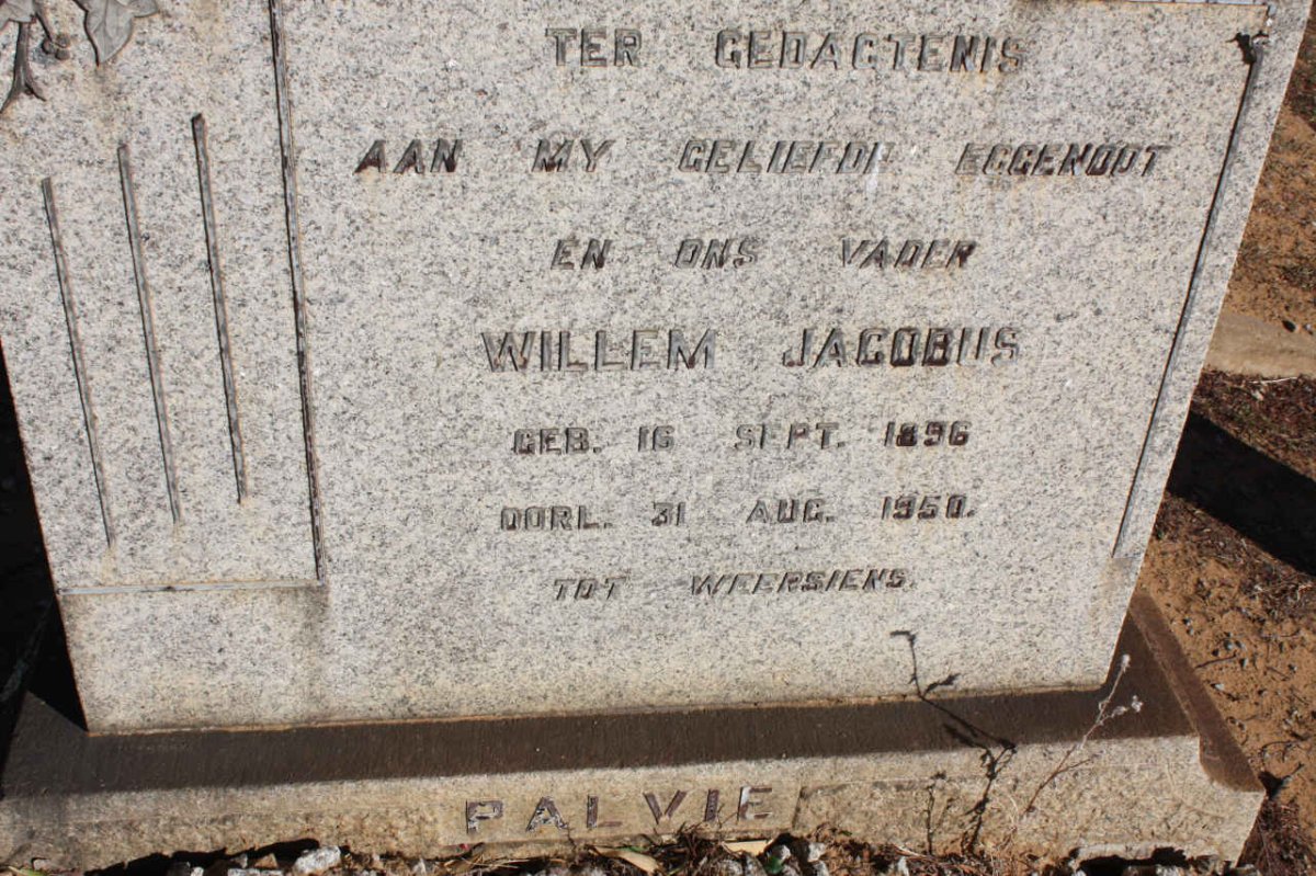 PALVIE Willem Jacobus 1896-1950