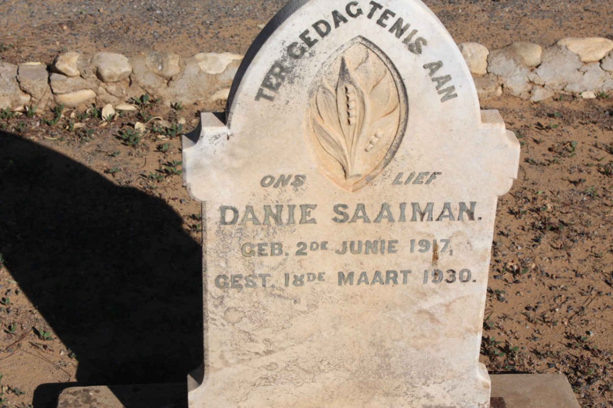 SAAIMAN Danie 1917-1930