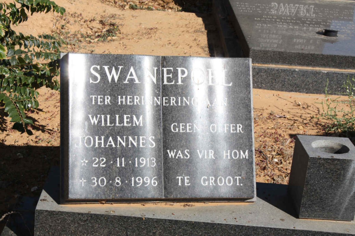 SWANEPOEL Willem Johannes 1913-1996