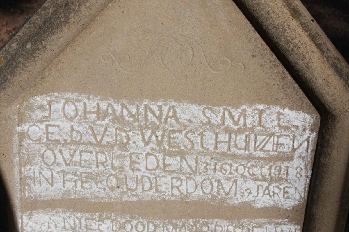 SMIT Johanna nee V.D. WESTHUIZEN -1918
