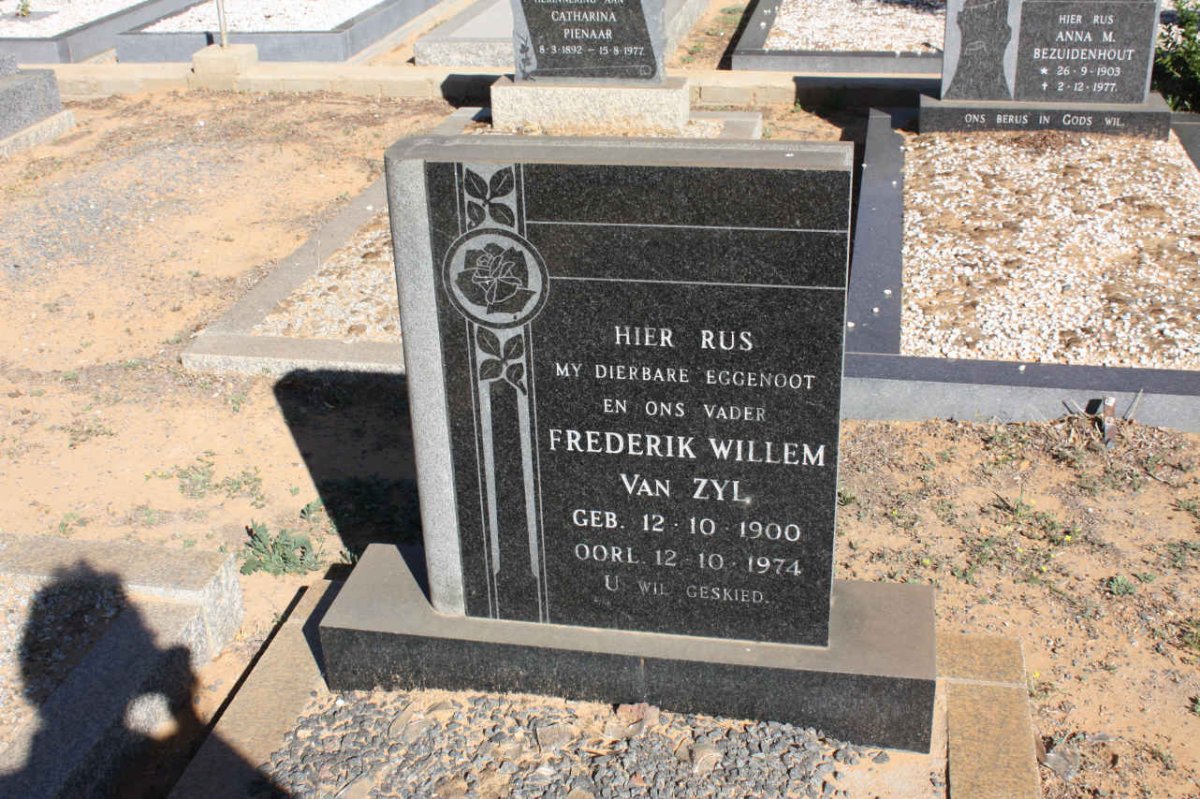ZYL Frederik Willem, van 1900-1974