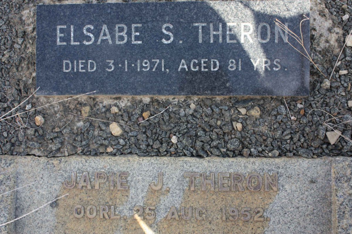 THERON Japie J. -1952 :: THERON Elsabe S. -1971
