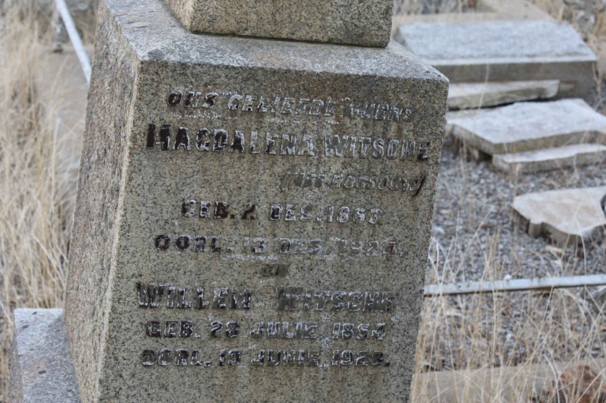 WITSCHE Willem 1854-1928 &amp; Magdalena ROSSOUW 1863-1924