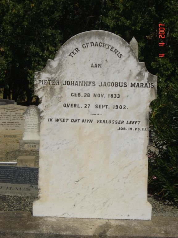 MARAIS Pieter Johannes Jacobus 1833-1902