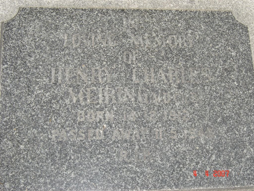 MEIRING Henry Charles 1912-1946