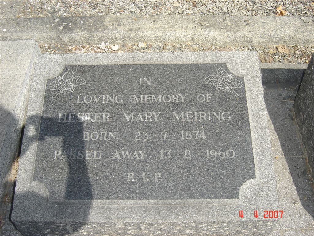 MEIRING Hester Mary 1874-1960