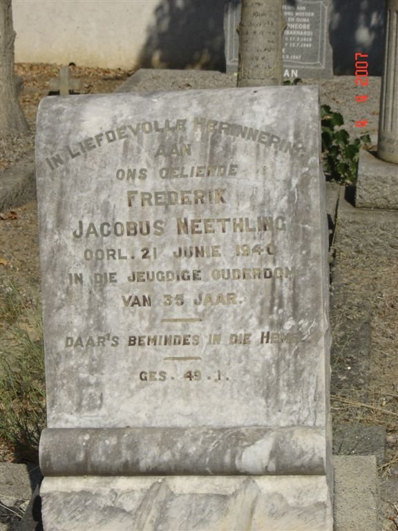 NEETHLING Frederik Jacobus -1940
