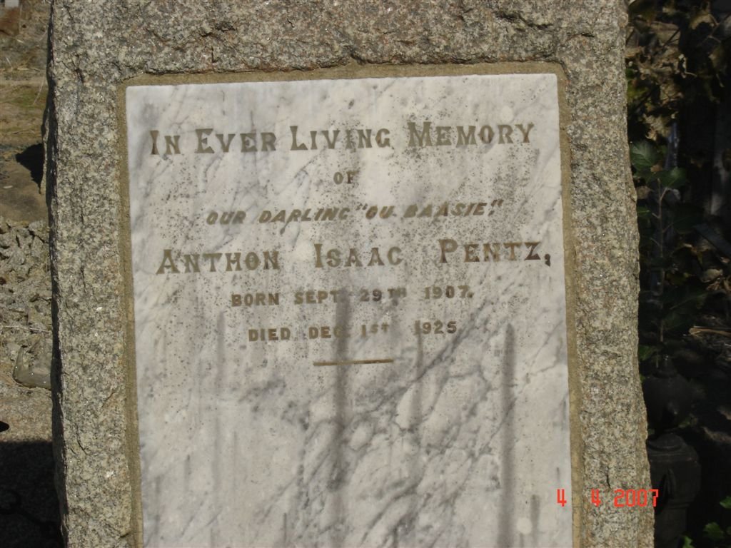 PENTZ Anthon Isaac 1907-1925