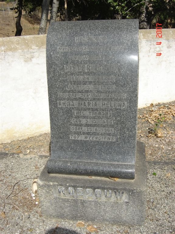 ROSSOUW Pieter ? ??-?? &amp; Anna Maria Helena THERON 1886-1964
