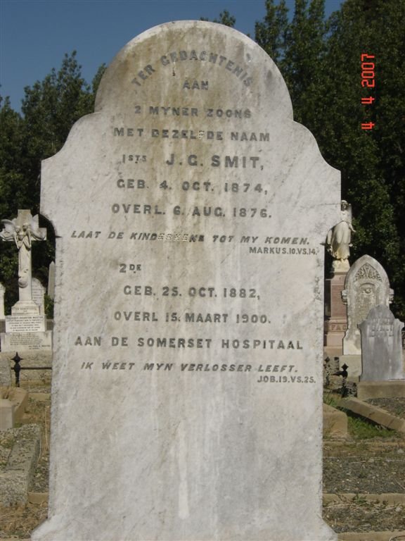 SMIT J.G. 1874-1876 :: SMIT J.G. 1882-1900