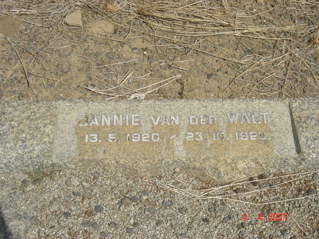 WALT Jannie, van der 1920-1920