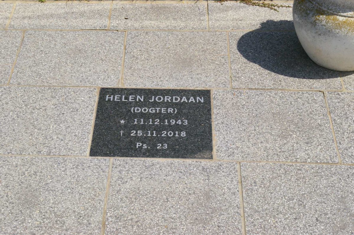 JORDAAN Helen nee NEL 1943-2018
