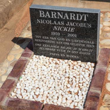 BARNARDT Nicolaas Jacobus 1959-2001