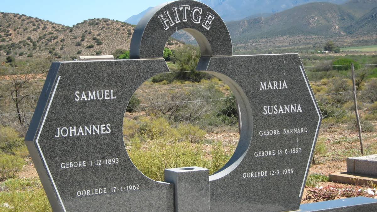 HITGE Samuel Johannes 1893-1962 &amp; Maria Susanna BARNARD 1897-1989