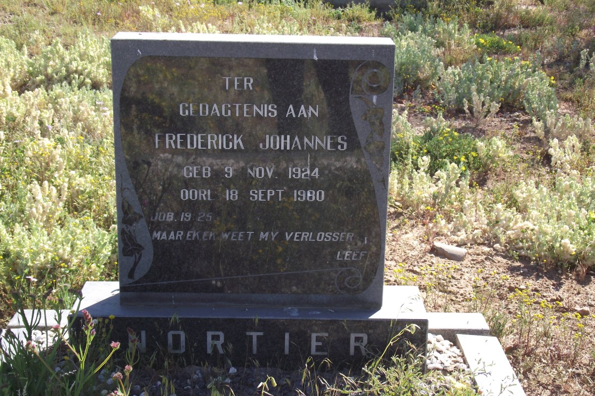 NORTIER Frederick Johannes 1924-1980