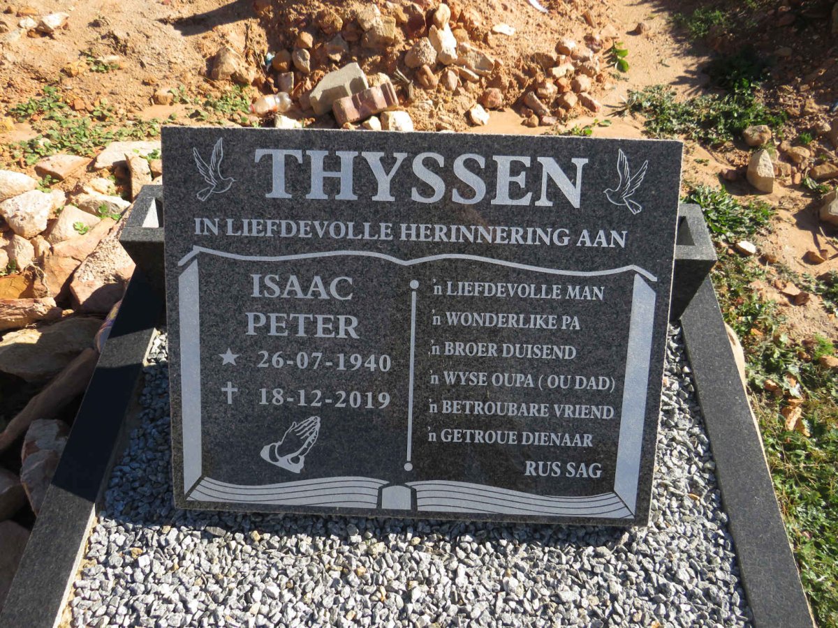 THYSSEN Isaac Peter 1940-2019