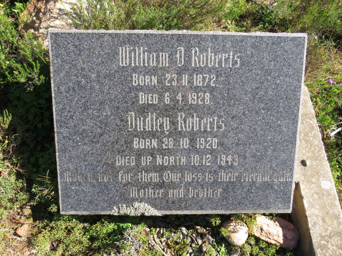 ROBERTS William D. 1872-1928 :: ROBERTS Dudley 1920-1943
