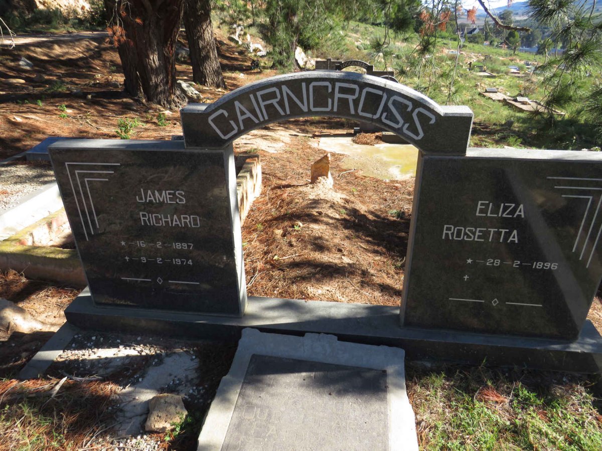 CAIRNCROSS James Richard 1897-1974 &amp; Eliza Rosetta 1896-