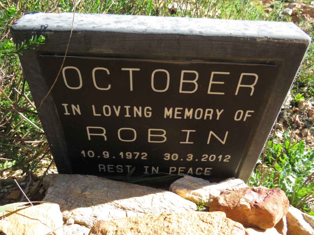 OCTOBER Robin 1972-2012