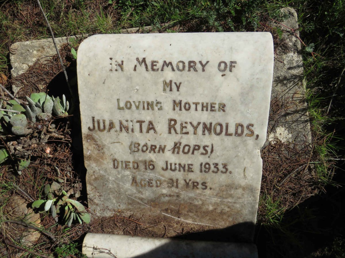 REYNOLDS Juanita, nee HOPS -1933