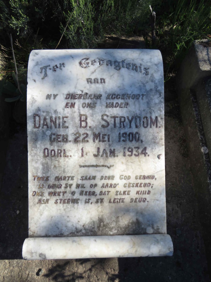 STRYDOM Danie B.1900-1934