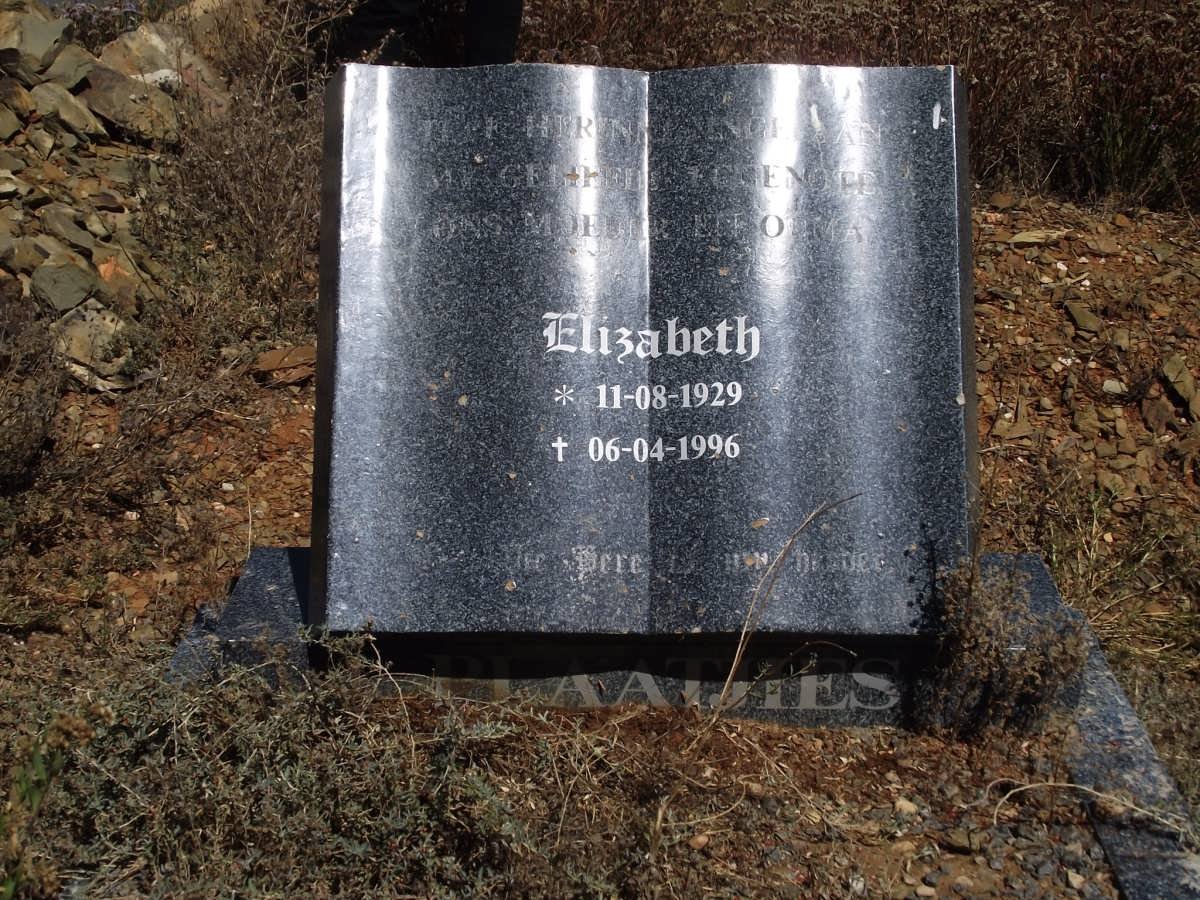PLAATJIES Elizabeth 1929-1996