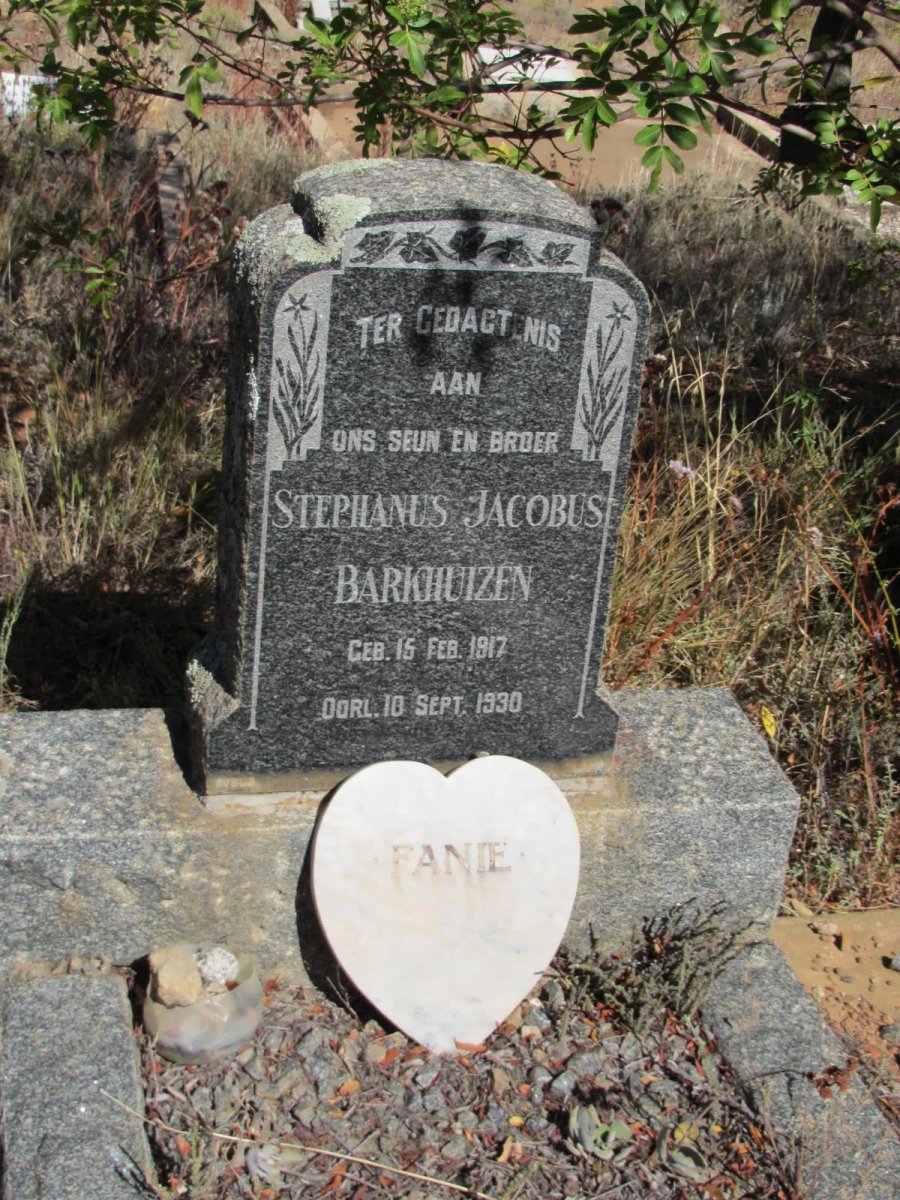 BARKHUIZEN Stephanus Jacobus 1917-1930