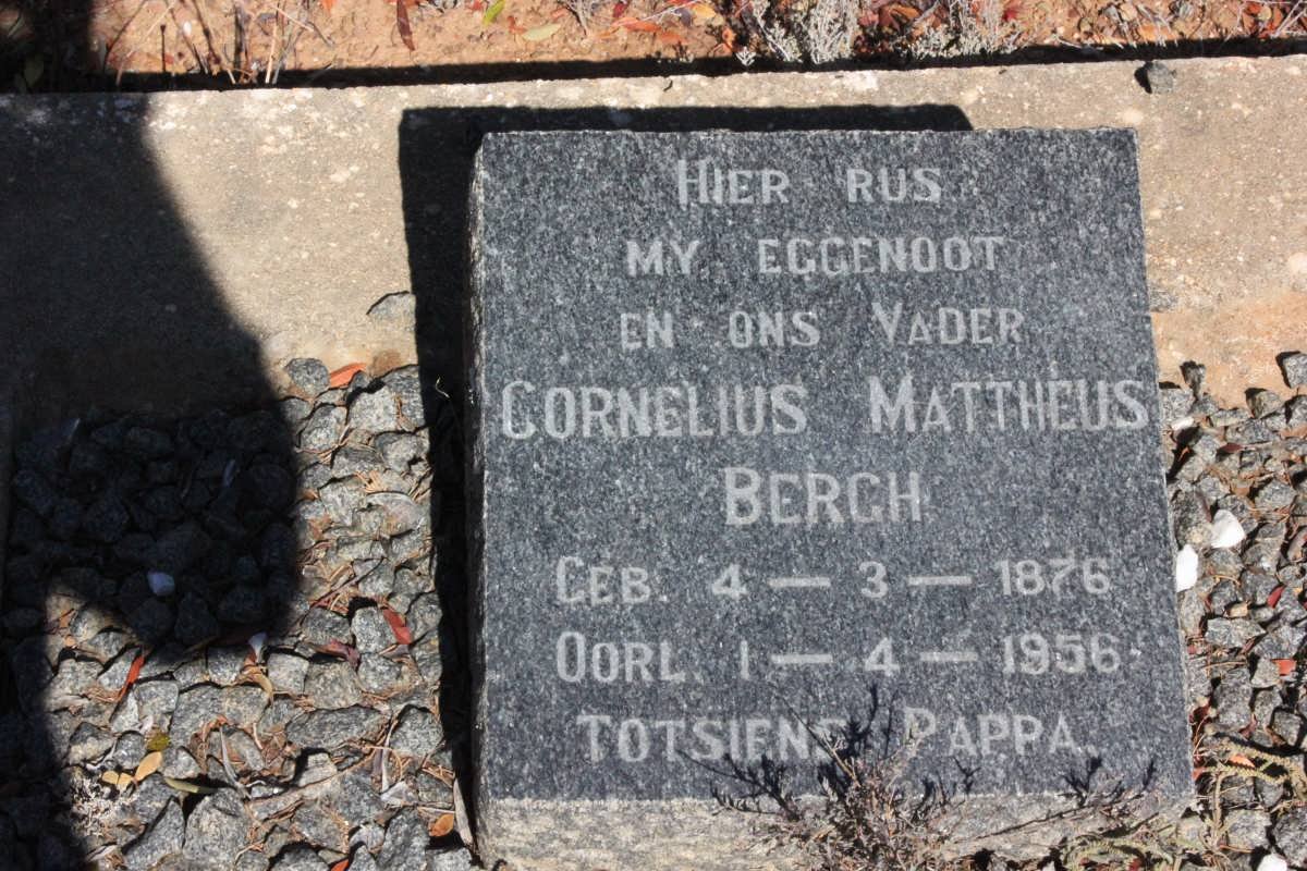 BERGH Cornelius Mattheus 1876-1956