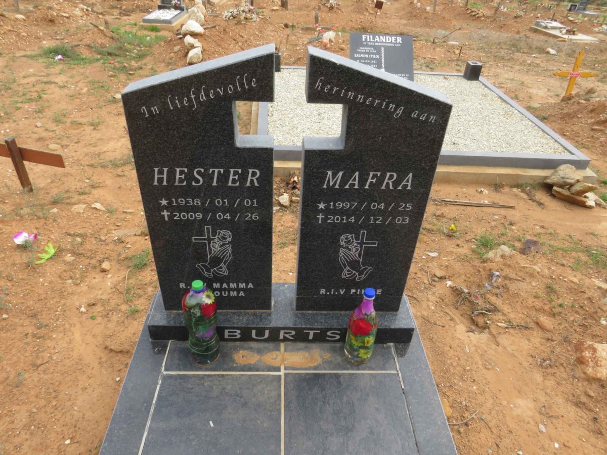 BURTS Hester 1938-2009 :: BURTS Mafra 1997-2014