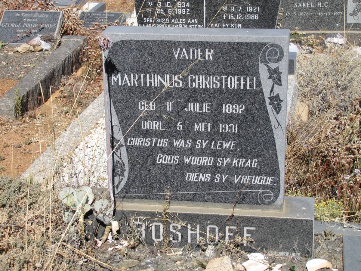 BOSHOFF Marthinus Christoffel 1892-1931