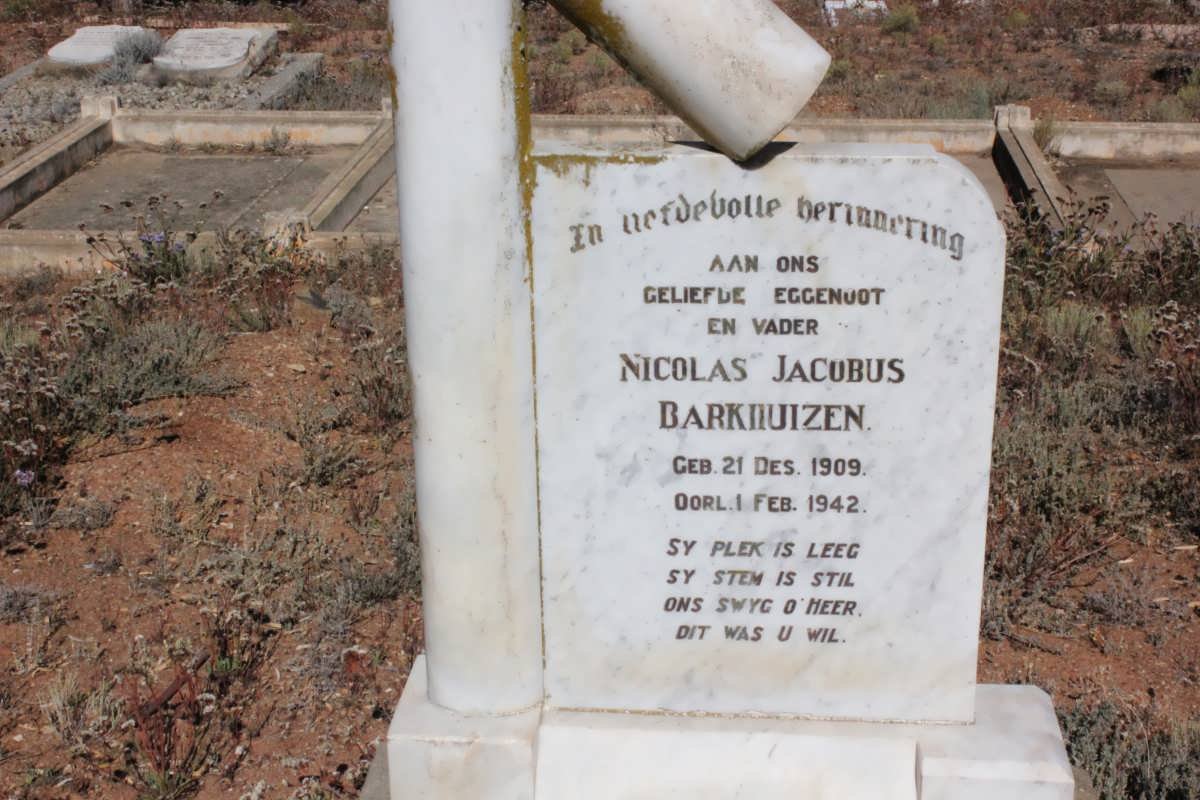 BARKHUIZEN Nicolas Jacobus 1909-1942