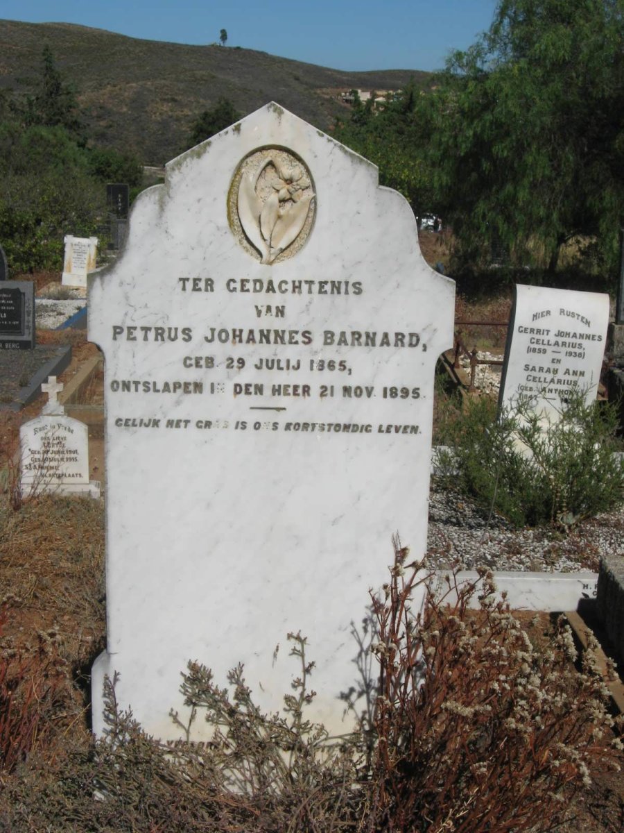 BARNARD Petrus Johannes 1865-1895