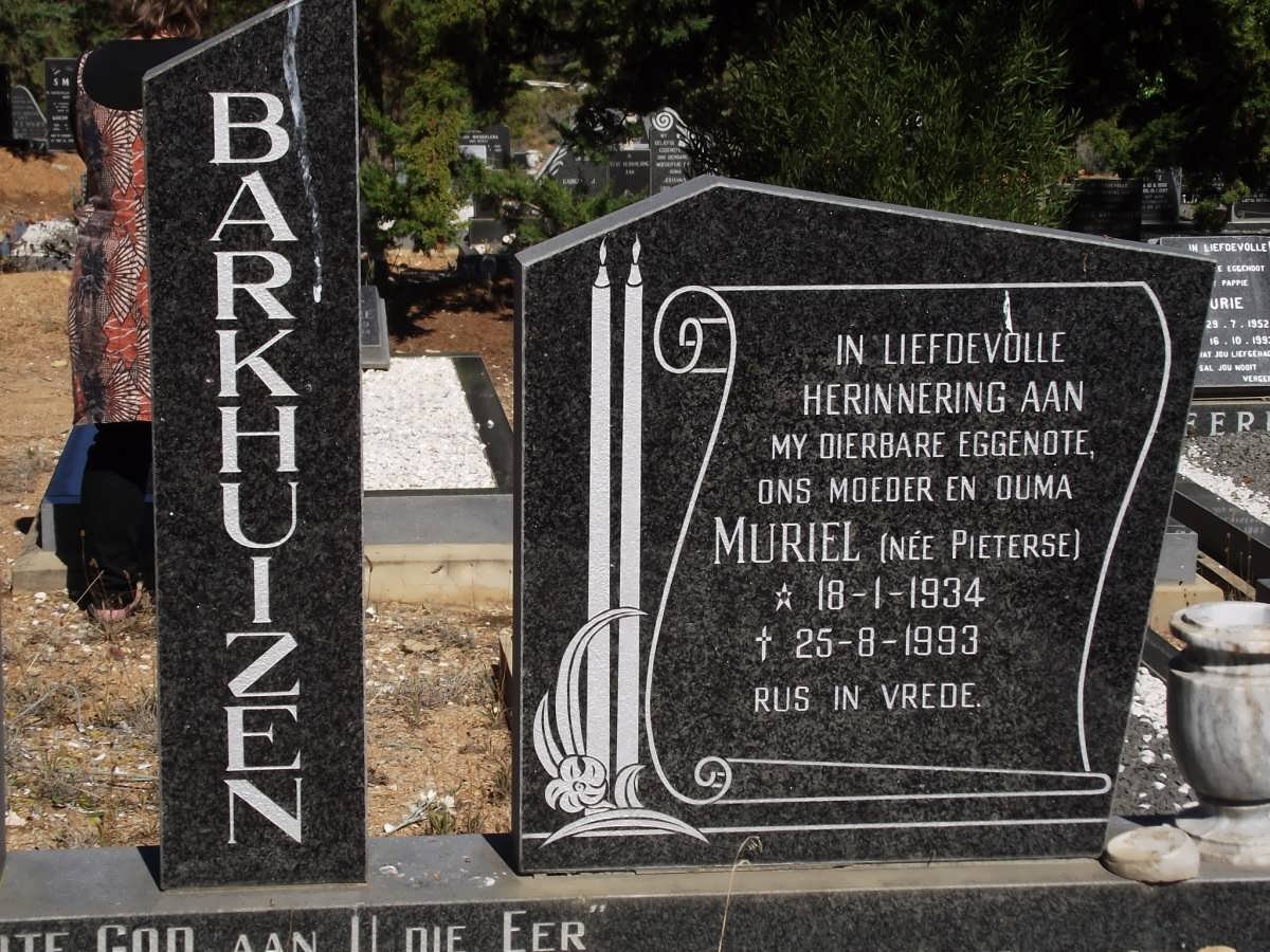 BARKHUIZEN Muriel nee PIETERSE 1934-1993