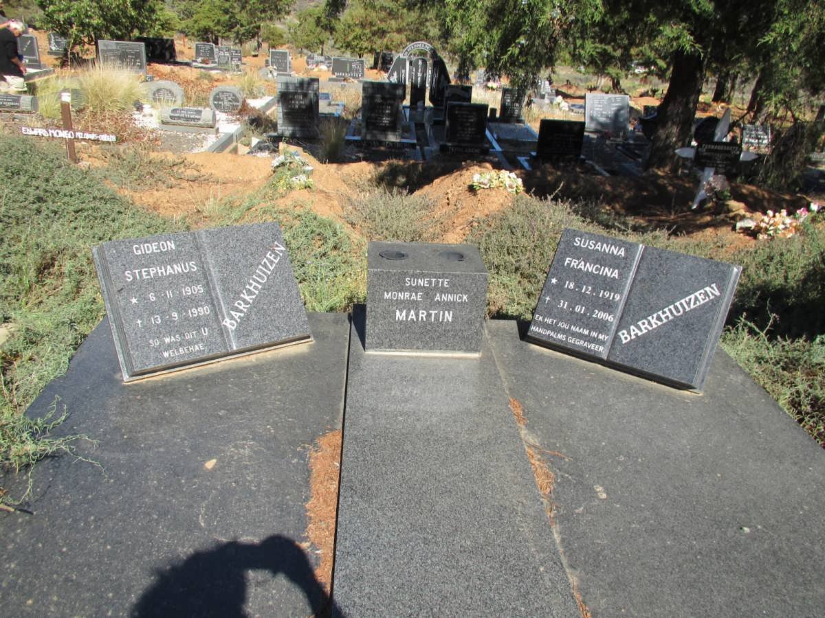 BARKHUIZEN Gideon Stefanus 1905-1990 &amp; Susanna Francina 1919-2006
