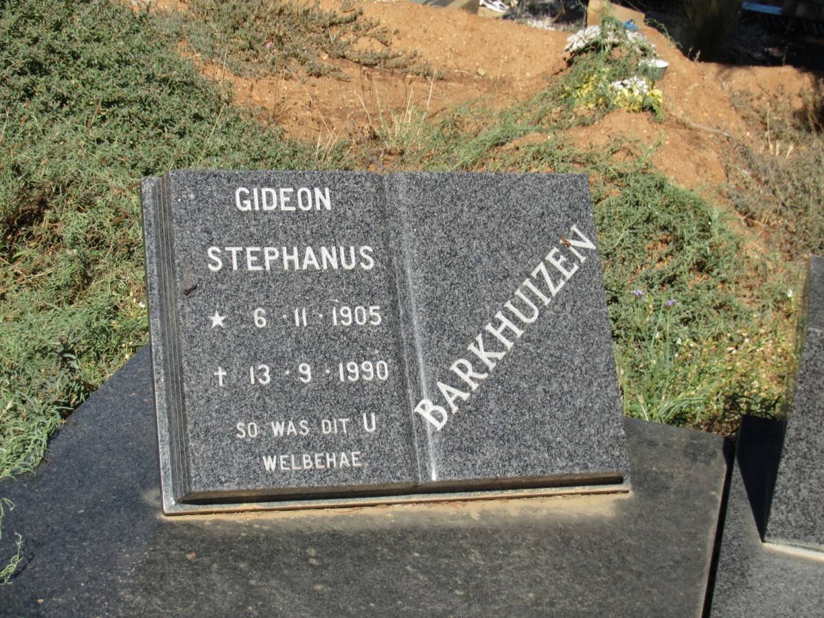 BARKHUIZEN Gideon Stefanus 1905-1990 &amp; Susanna Francina 1919-2006