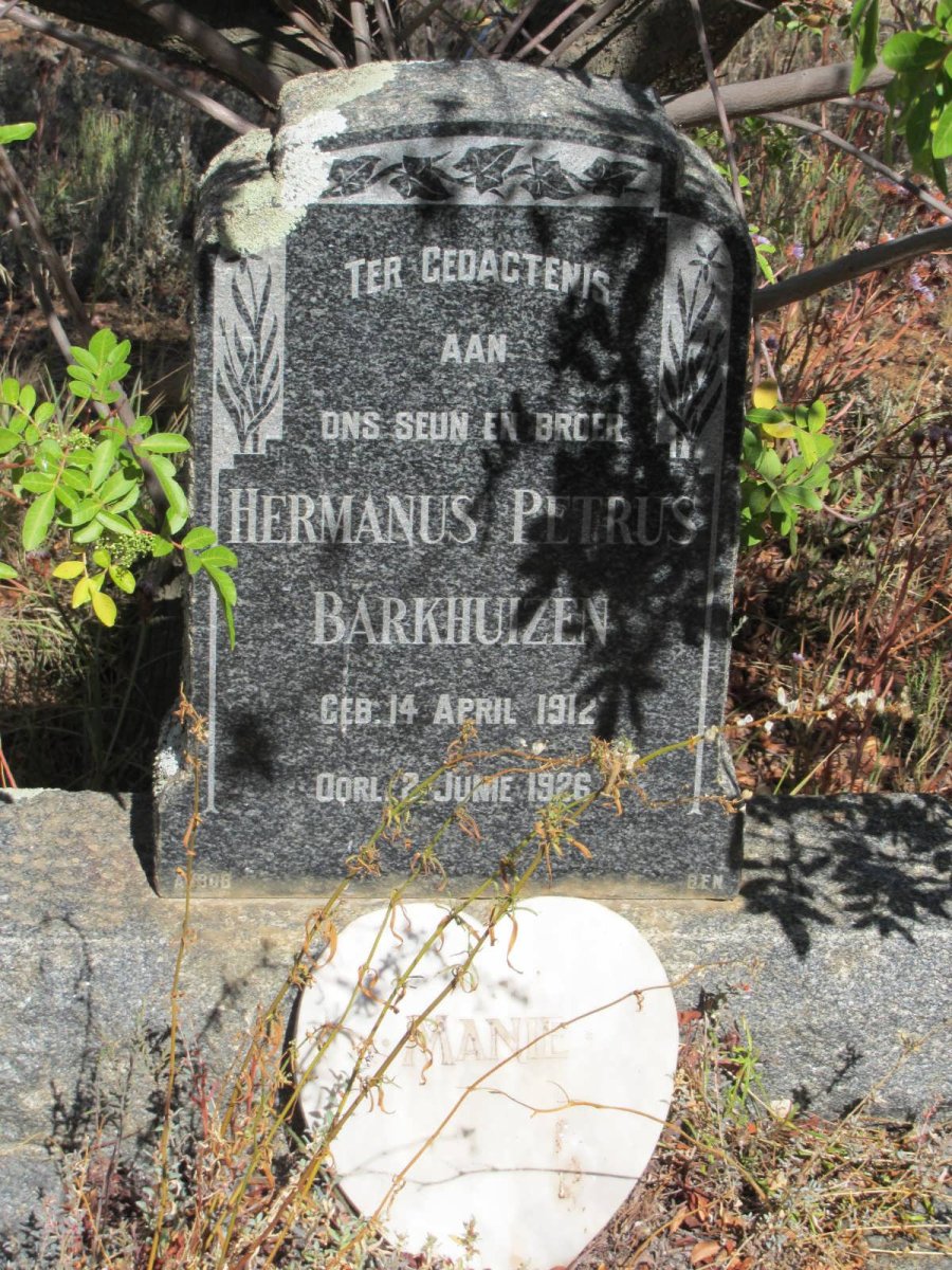 BARKHUIZEN Hermanus Petrus 1912-1926
