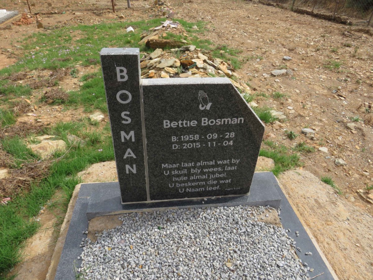 BOSMAN Bettie 1958-2015