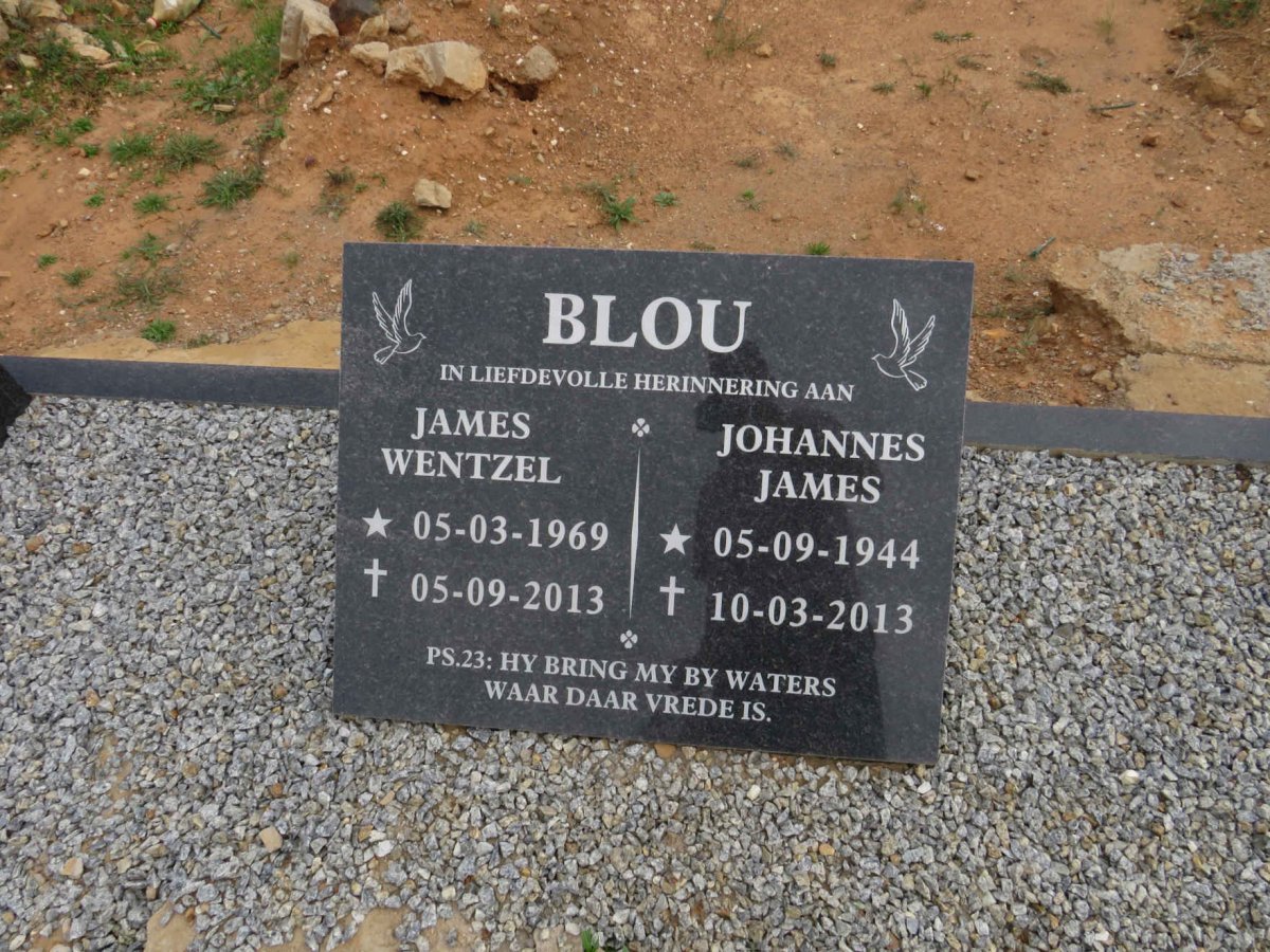 BLOU Johannes James 1944-2013 :: BLOU James Wentzel 1969-2013