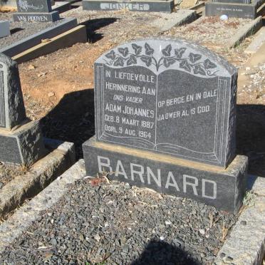 BARNARD Adam Johannes 1887-1964