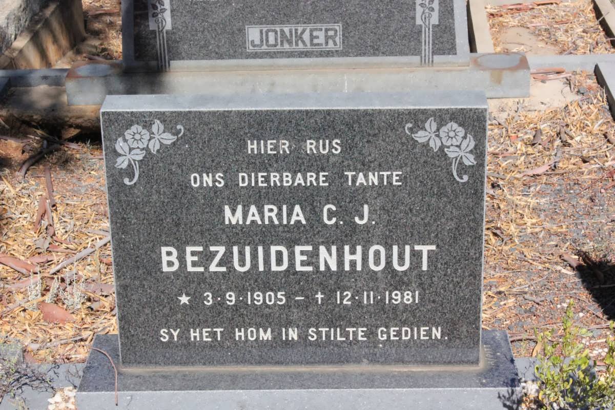 BEZUIDENHOUT Maria C.J. 1905-1981