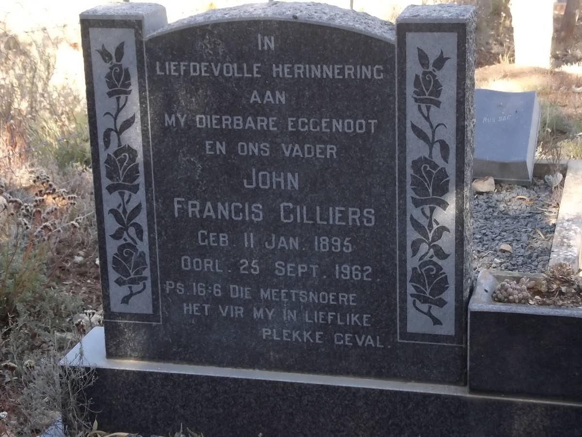 CILLIERS John Francis 1895-1962