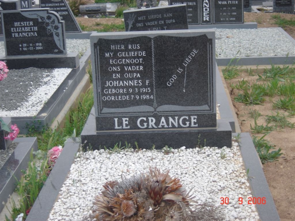GRANGE Johannes F., le 1915-1984